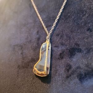 Vintage agate mens necklace